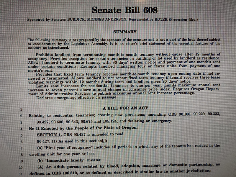 Rental Property Management Impacts of Senate Bill 608